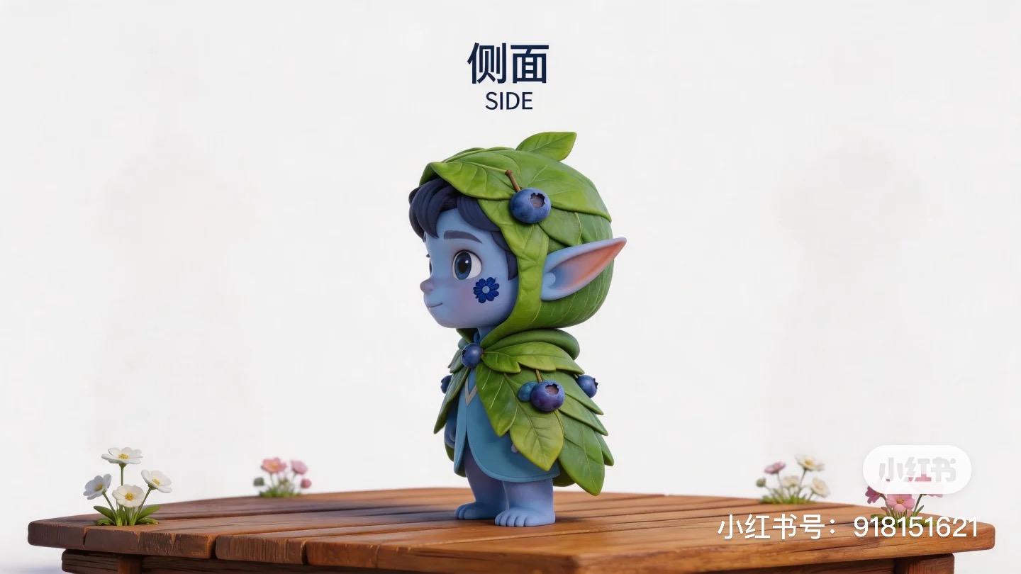 森林守护精灵侧面三视图